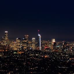Downtown Los Angeles skyline at night